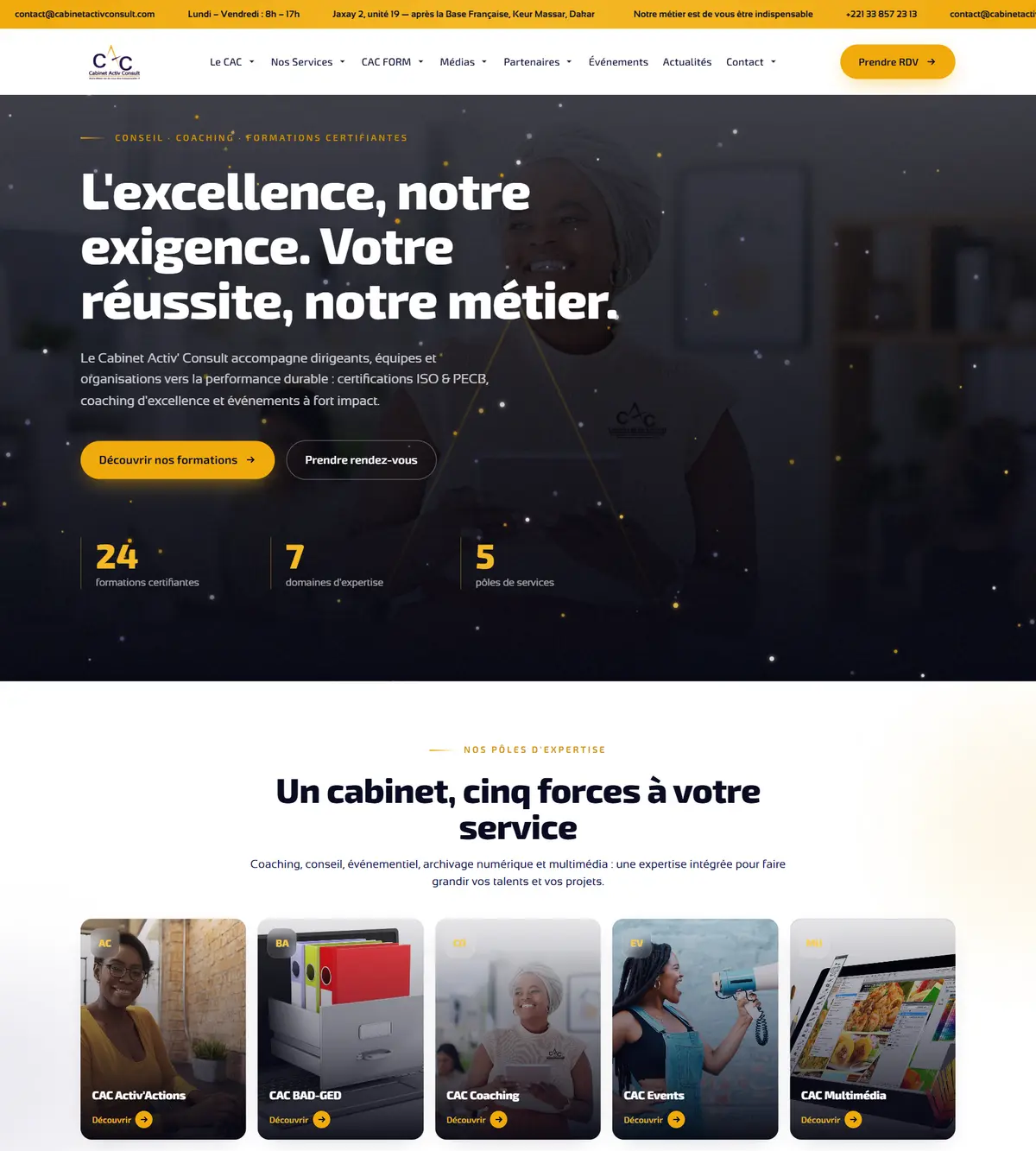 Aperçu du site Cabinet Activ' Consult
