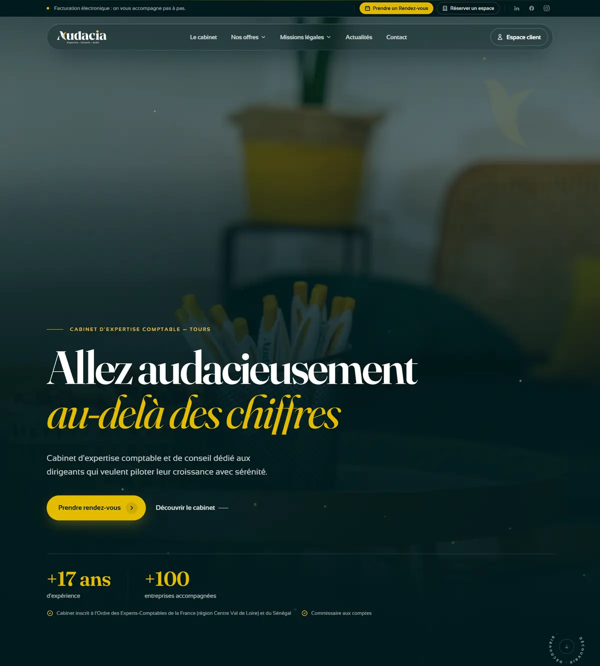 Aperçu du site Cabinet Audacia