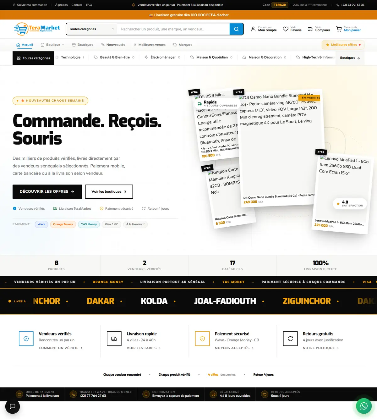 Aperçu du site TeraMarket